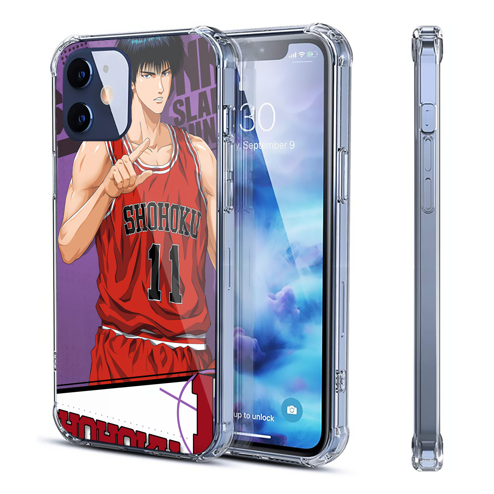 （画像用） SLAM DUNK／スラムダンク 【iPhone 12シリーズ対応】透明スマホケース（クリアソフトケース）